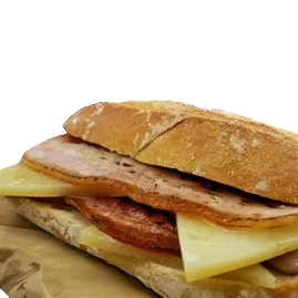 Bocadillo de bacon y queso