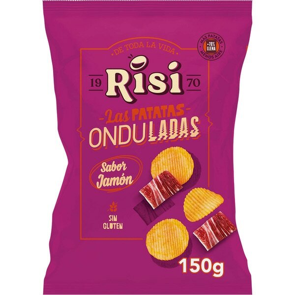 Ham-Flavoured Ridged Crisps